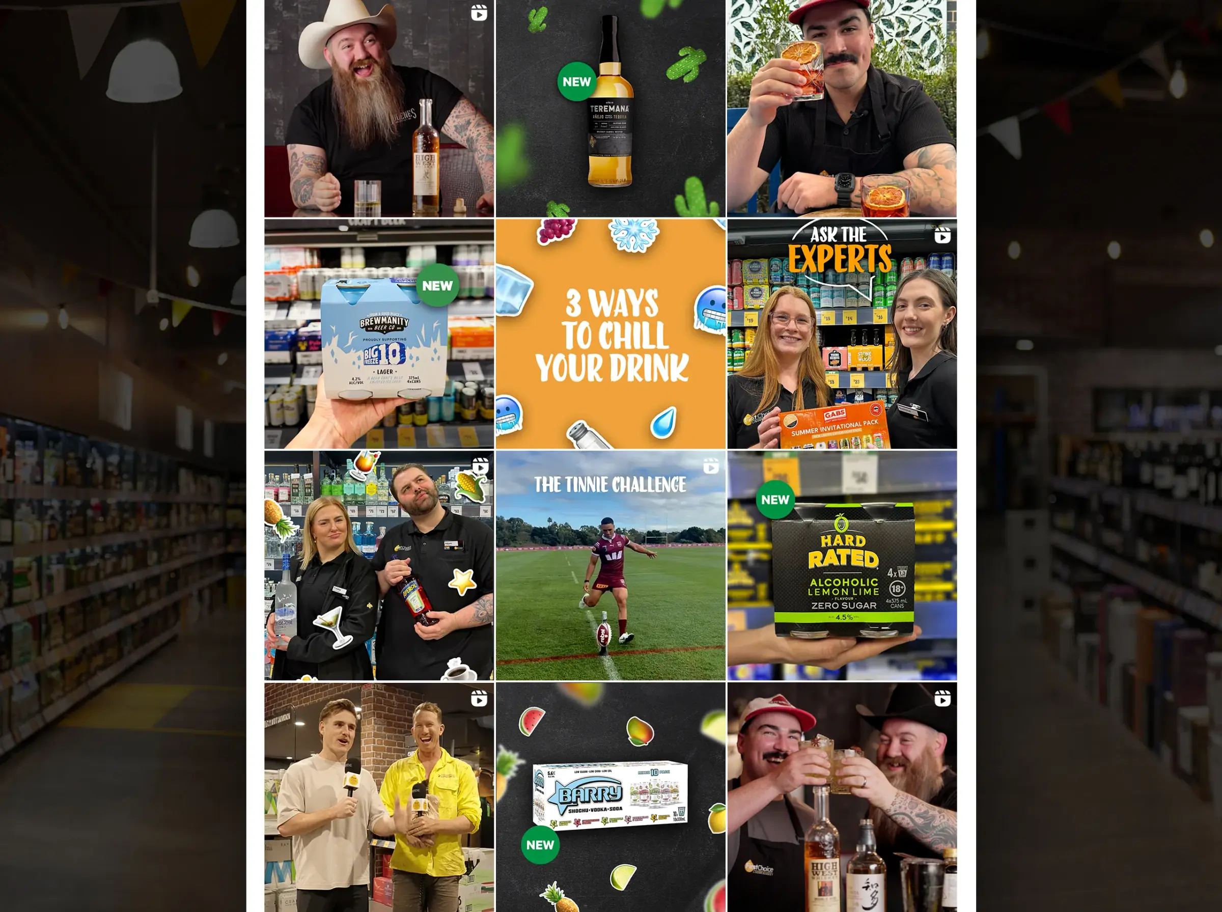 Cocktails, new products, expert advice and festive moments for Liquorland and First Choice campaigns